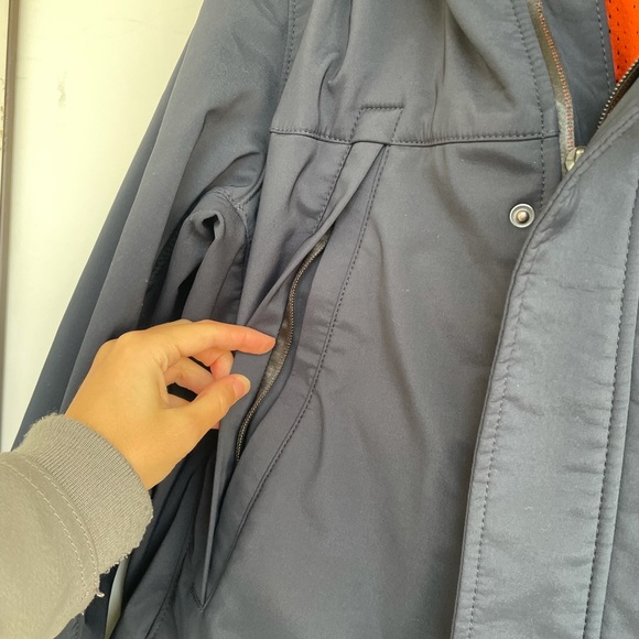 Banana Republic Wind Resistant Hooded Jacket Zip Up Navy - Picture 3 of 12